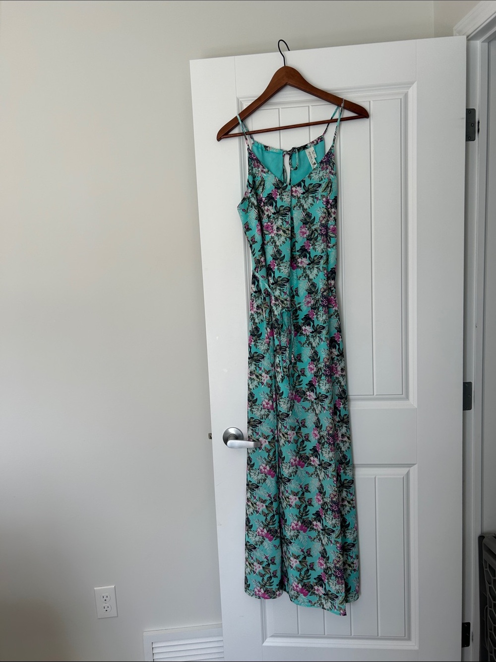 Pink Owl Mint Floral Slip Maxi Dress